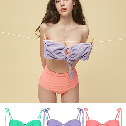 SOURCE Factory sexy push up girl fresh split cross-border high waist slimming bikini hot spring vacation New