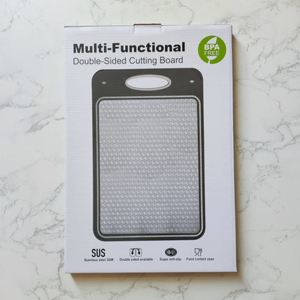 New in stock Amazon Explosions 3D Pattern Stainless Steel Cutting Board Titanium Cutting Board 304 Double-sided Cutting Board