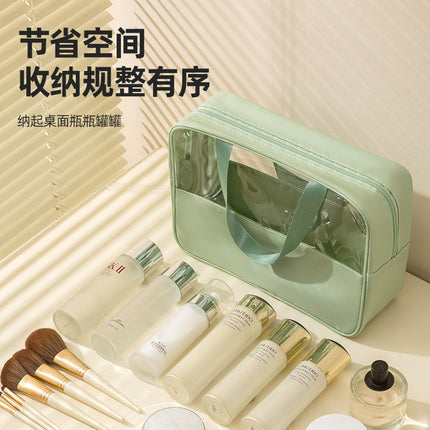 New Large Capacity Cosmetic Bag Desktop Box Swimming Waterproof Transparent Bag Travel Portable Toiletry Storage Bag