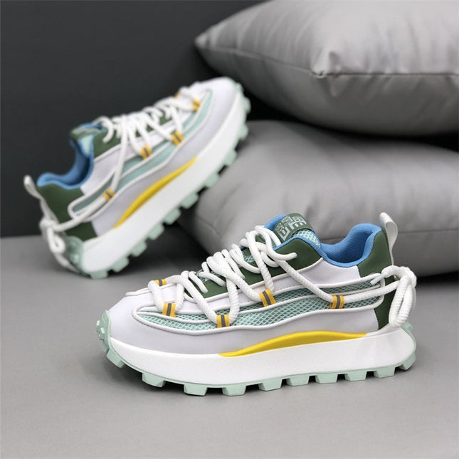 All-Match Ins Personalized Fashionable Comfortable Fashionable Casual Shoes Campus Student Letter Fashionable Men's Platform Board Shoes Men's Running Shoes