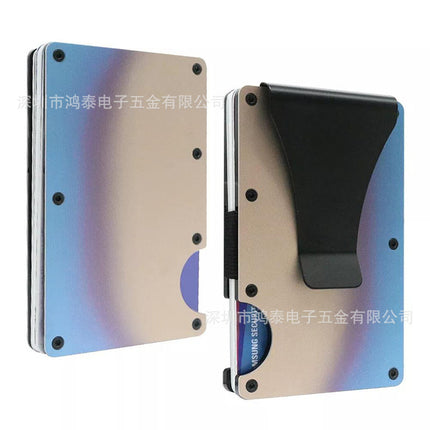 Cross-Border Aluminum Alloy Card Holder Rfid Anti-Theft Metal Wallet Men's Ultra-Thin Credit Card Holder Normcore Card Holder