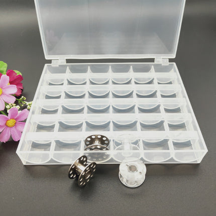 Household Sewing Machine Bobbin Storage Box 25/36 Grids Bobbin Case Plastic Parts Storage Hand Sewing Needle and Thread Box