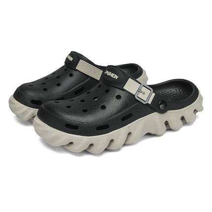 Hole Shoes Men's Outdoor Non-slip Summer Baotou Beach Cross-border Sandals New Outfit Dual-use Garden Slippers
