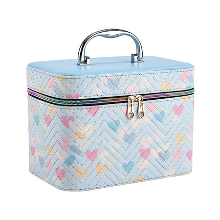 Cosmetic bag large capacity high-end feeling ins style high-value with mirror portable waterproof multifunctional portable storage