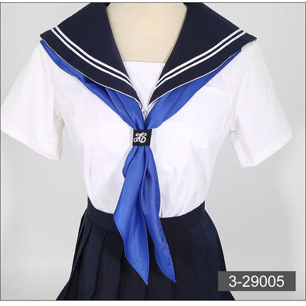Triangle towel jk sailor suit scarf hand-made solid color Japanese JK uniform large bow tie women's free ring buckle small wholesale