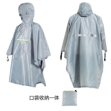 Foreign Trade Multifunctional Poncho Raincoat Unisex Poncho Outdoor Three-In-One Waterproof Raincoat Cycling Hiking Camping Style