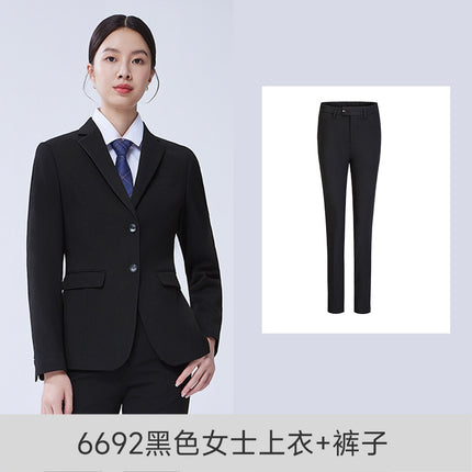 Autumn and Winter New Elastic Suit Suits for Men and Women, Business Formal Wear, Professional Wear, Work Clothes, Work Clothes Wholesale