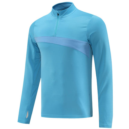 Foreign trade wholesale semi-pull football uniforms training clothes outdoor sports running long sleeve sportswear autumn and winter group clothes appearance clothes