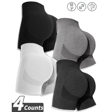 Mu Yao European and American Seamless Yoga Shorts for Women, Peach Butt Tight-Fitting Butt-Lifting Sports Shorts, Running Quick-Drying Fitness Pants