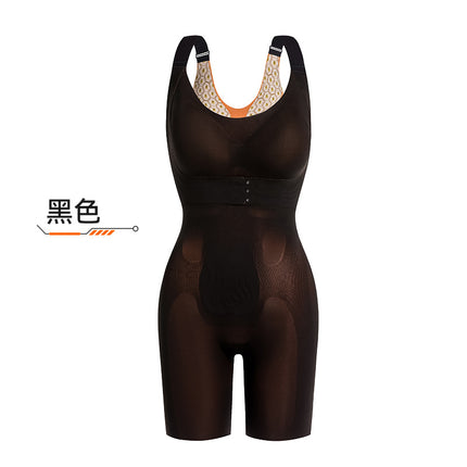 Authentic F1 Lightweight Shapewear Bodysuit with Thin Back Lift, Chest Support, Tummy Control, Butt Lift, Bio-Ceramic Body Shaper with Chest Pads