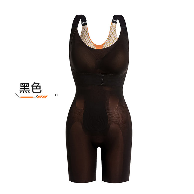 Authentic F1 Lightweight Shapewear Bodysuit with Thin Back Lift, Chest Support, Tummy Control, Butt Lift, Bio-Ceramic Body Shaper with Chest Pads
