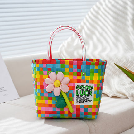 Bag woven bag handbag hand bag beach bag vegetable basket woven bag female tote bag hand gift basket wholesale
