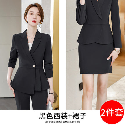 Black Suit suit Women's Fashion Temperament Workplace Suit Interview Dress Sales Jewelry Store Work Clothes Business Wear