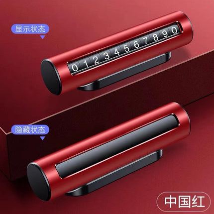 Car Temporary Parking Sign Moving License Plate Roller Type Hidden Metal New Car Supplies Parking Sign