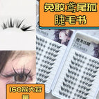 20 rows of 160 clusters of glue-free iris fox eyelashes book