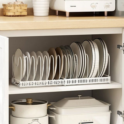 Cross-Border Popular Retractable Dishware and Pot Rack Kitchen Dish Rack Storage Rack Cabinet Plate Pot Storage Rack