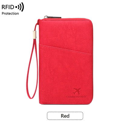 Cross-Border New Rfid Anti-Theft Passport Holder, Stylish and Simple Travel Passport Wallet and Document Organizer