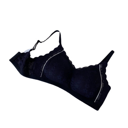 Shantou Flower Reland New Style Lace Maintenance Underwear Women's Micro Plastic Latex Cup Small Chest Push-up Sling Bra