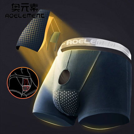 Spermatic cord bullet separation scrotum support men's underwear men's venous bottom shorts bag curved boxer head