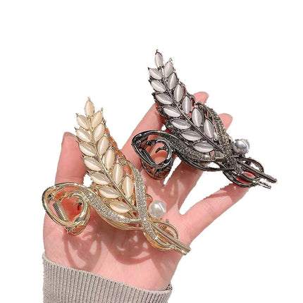Wheat Spike Hair Clip, Chinese Style, Han Element, Tassel Updo Hair Clip, Large Size Shark Clip for Thick Hair, Snake-Shaped Hair Clip for Stray Hair