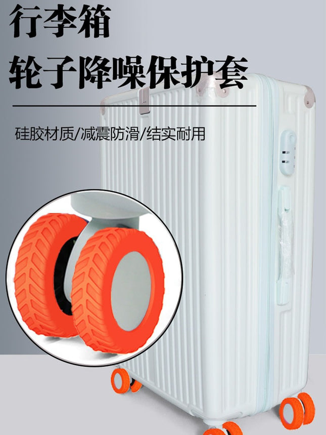 New widened non-slip trolley case casters replacement silicone sleeve luggage mute casters shock-absorbing protective cover refurbished