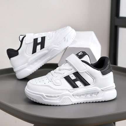 Children's White Shoes Boys and Girls 2025 Spring Summer and Autumn Leisure Sports Soft Sole Board Shoes Lightweight for Students and Teenagers
