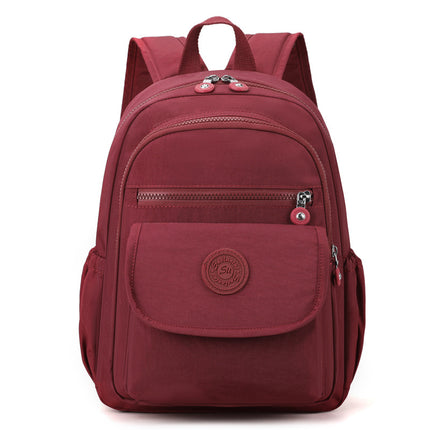2025 New Simple Casual Women's Korean Style Solid Color Backpack Fashionable Large Capacity Backpack Women's Travel Bag