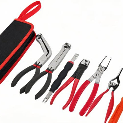 Red and black elbow 60 degree power-off pliers bolt pliers multi-purpose pliers car oil pipe separation harness pliers cross-border pliers