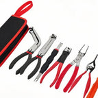 Seven-piece power-off pliers set (red edge zipper bag)