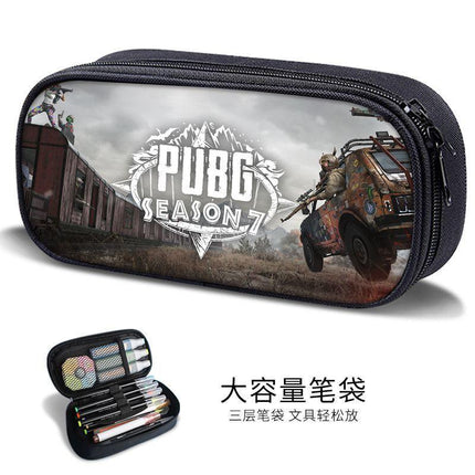 Sand Sculpture Pencil Bag for Boys, Multifunctional Stationery Box for Primary and Secondary School Students, Pubg Game Stationery Bag, Kidsren's Trendyy Pencil Bag