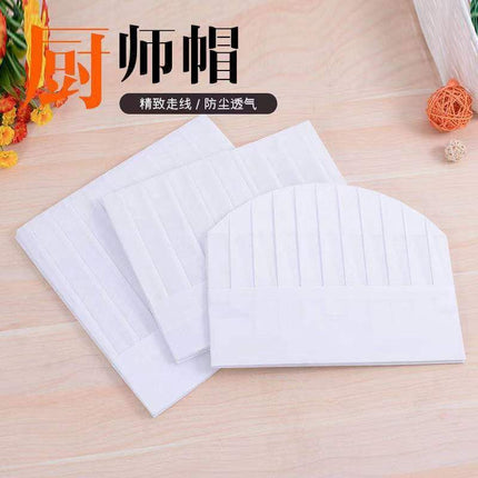 Disposable chef hat men's non-woven hotel kitchen catering special work hat oil-proof Cigarette paper hat high hat