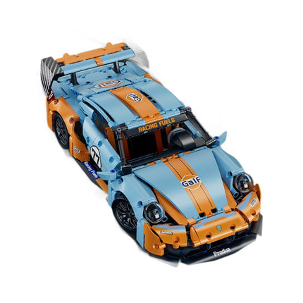 Compatible with Lego Gulf Oil Racing 911 Children's Toy Building Blocks sports car Car Model Cross Border Wholesale