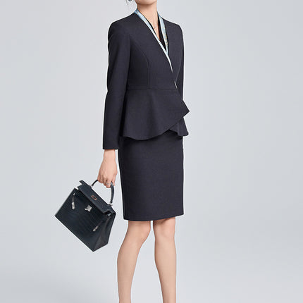 High-end Suit suit Women's Spring and Autumn High-end Temperament Professional Uniform Hotel Front Desk Tooling Beauty Salon Overalls