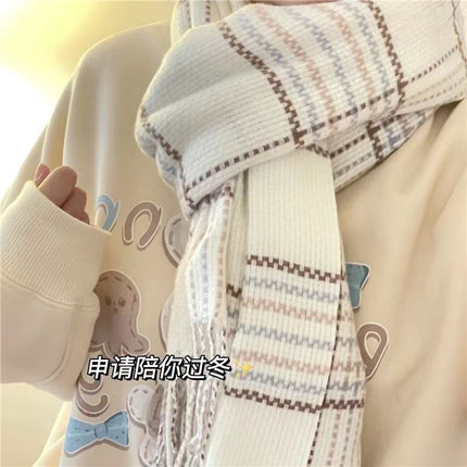 Cross-Border Scarf New Imitation Cashmere Scarf for Women Autumn and Winter Thickened Warm Shawl Solid Color Student Scarf for Men Wholesale