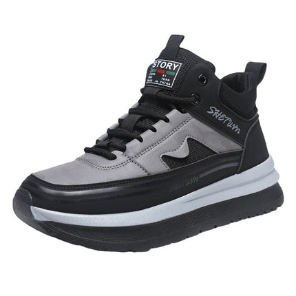High-Top Shoes for Men, Winter Sports Shoes, 2026 New Style, Fleece-Lined Casual Sneakers, Trendy Height-Increasing Shoes for Men, Versatile Men's Shoes