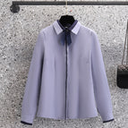 one-piece blue shirt / S