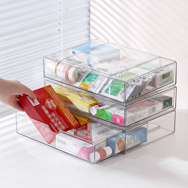 Multi-layer Medicine Box Drawer-type Transparent Medicine Storage Box Household Pack Large Capacity Medicine Classification Household Cabinet Hierarchical Rack