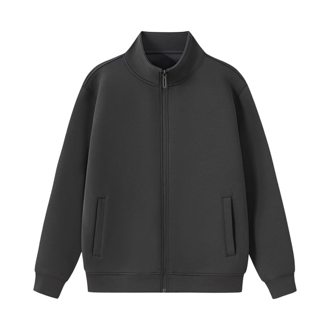Spring and Autumn Stand Collar Zipper Sweatshirt with Logo Embroidery, Direct Printing, Silk Screen Printing, Heat Transfer Class Uniform, Workwear Cardigan Jacket