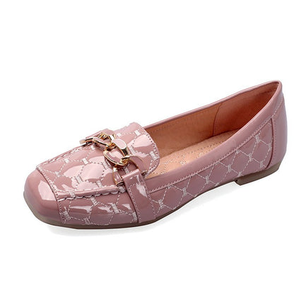 Ladyshoes Soft-soled Women's Single-layer Shoes Fashion New Women's Shoes Four Seasons Korean Style Mama Shoes Flat Shoes Large Size Square Toe Shoes