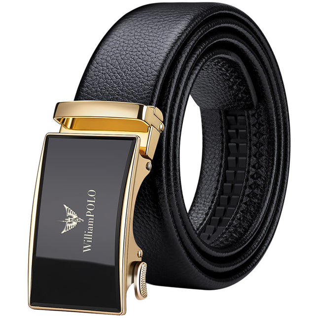 King Paul Belt Men's Top Layer Cowhide Belt Alloy Business Casual Mirror Belt Men's Daily All-match Belt
