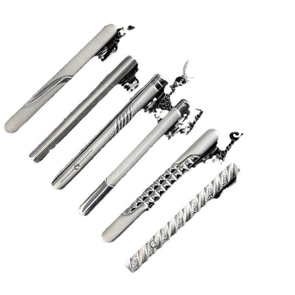 Men's Formal Silver Tie Clip Fashion Simple Boutique Business Tie Clip Professional Security Tie Clip Wholesale
