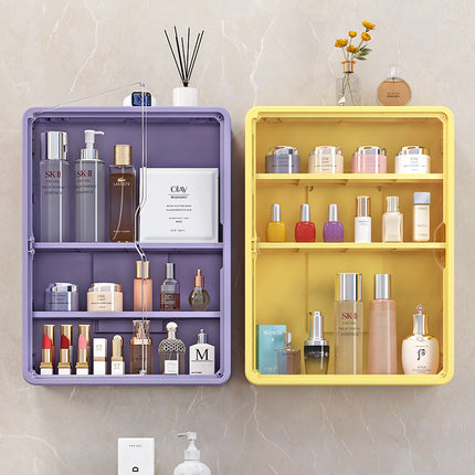 Cosmetic Shelf Bathroom Wall-mounted Storage Shelf Cabinet Bedroom Bathroom Punch-free Storage Box