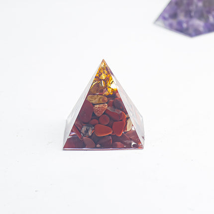 Foreign Trade Amazon Natural Crystal Gravel Glue 3cm Pyramid Home Office Desk Decoration Ornaments Raw Ore