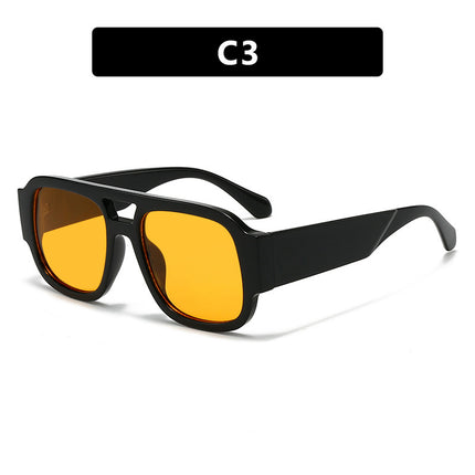 Fashion Casual Double-Bridge Sunglasses 2025 New Sun Glasses Uv Protection Personality European and American Photo Influencer Sunglasses for Women