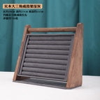 Solid wood triangle ring dark gray (walnut color)
