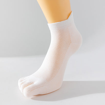 Toe Socks for Men and Women, Ultra-Thin Breathable Mesh Summer Tabi Socks, Pure Cotton Combed Short-Tube Pure Cotton Boat Socks, Invisible Socks
