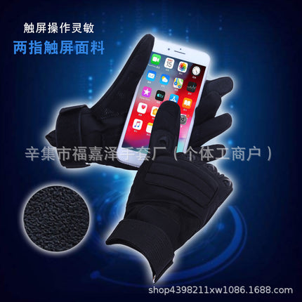 Cross-Border Wholesale Touch Screen Gloves Men's Tactical Gloves Armor Outdoor Mountaineering Cycling Gloves Anti-Wear Sports Gloves