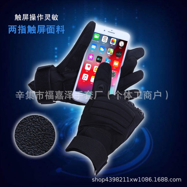 Cross-Border Wholesale Touch Screen Gloves Men's Tactical Gloves Armor Outdoor Mountaineering Cycling Gloves Anti-Wear Sports Gloves