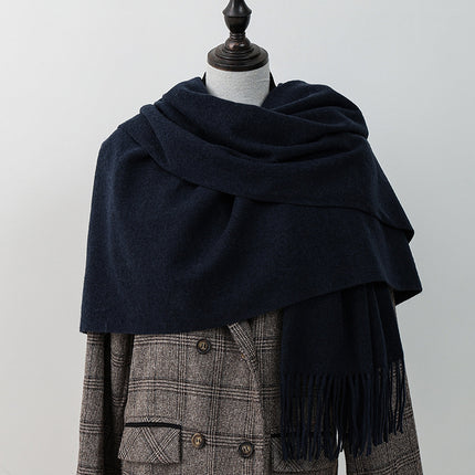 Wool Scarf Korean Style Double-Sided Scarf for Women Autumn and Winter Warm Men's Shawl Versatile Cashmere Scarf Wholesale