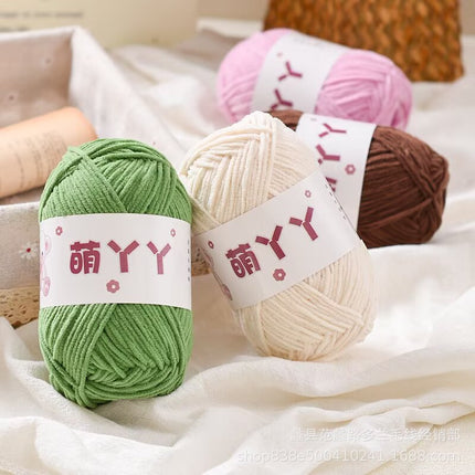 Chenille Ultra-Fine Ice Strip Yarn for Handmade Crochet Dolls DIY Knitting Materials Yarn Ball Cute Matte Fine-Spun Yarn